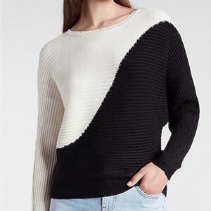 Express Ribbed color block sweater - NWT